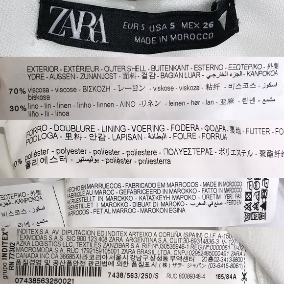 SOLD Zara White Frill Ruffle Linen Blend Romper S - Picture 12 of 12